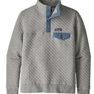 Patagonia Cotton Quilt Snap-T Pullover - Women's, Grey/Blue, Small, NWOT